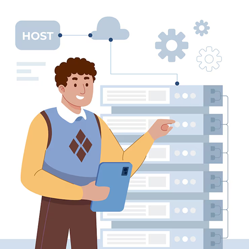 Server monitoring dashboard showing uptime and peak performance metrics
